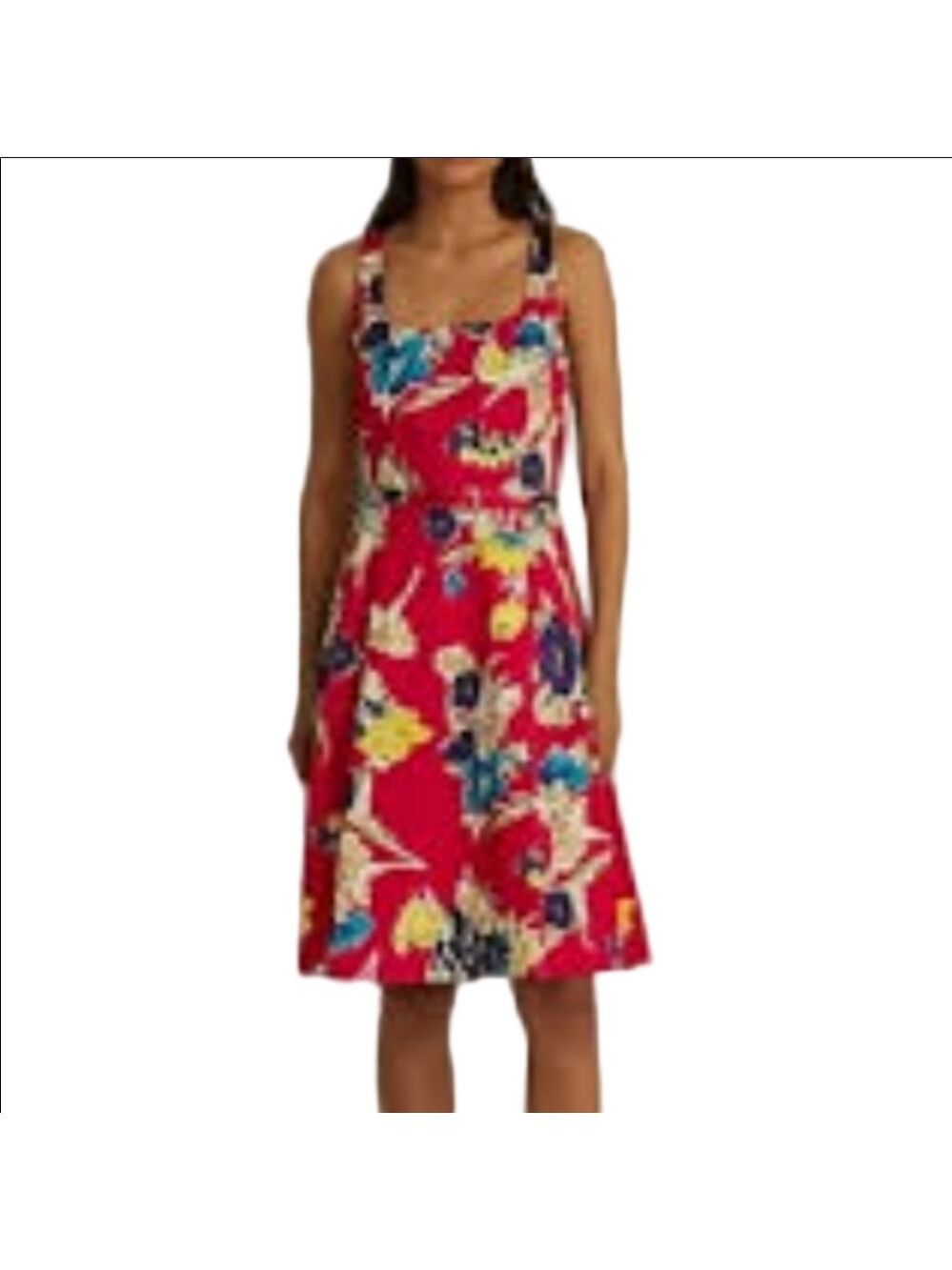 Lauren Ralph Lauren Pink Multicolor Floral Cocktail Dress Size 4
